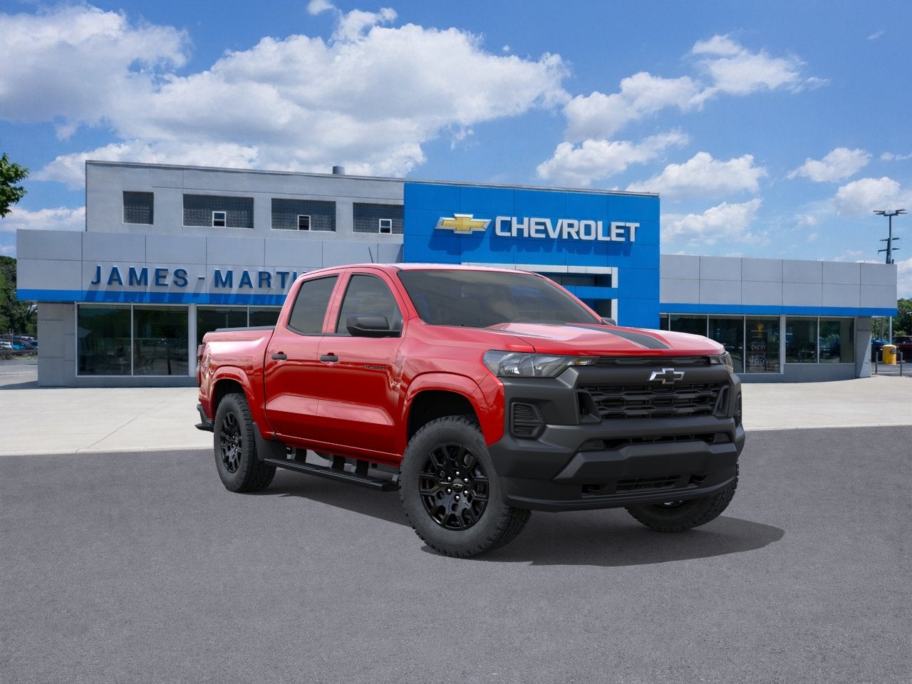 2026 Chevrolet Colorado WT in Radiant Red Tintcoat — front three-quarter view