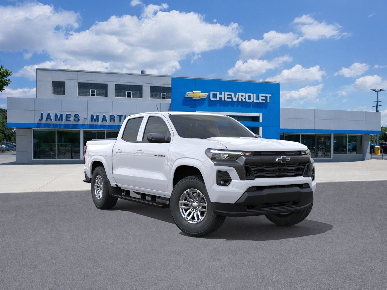 2026 Chevrolet Colorado LT in Summit White — front three-quarter view