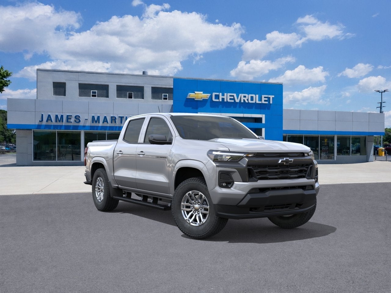 2026 Chevrolet Colorado LT in Sterling Gray Metallic — front three-quarter view