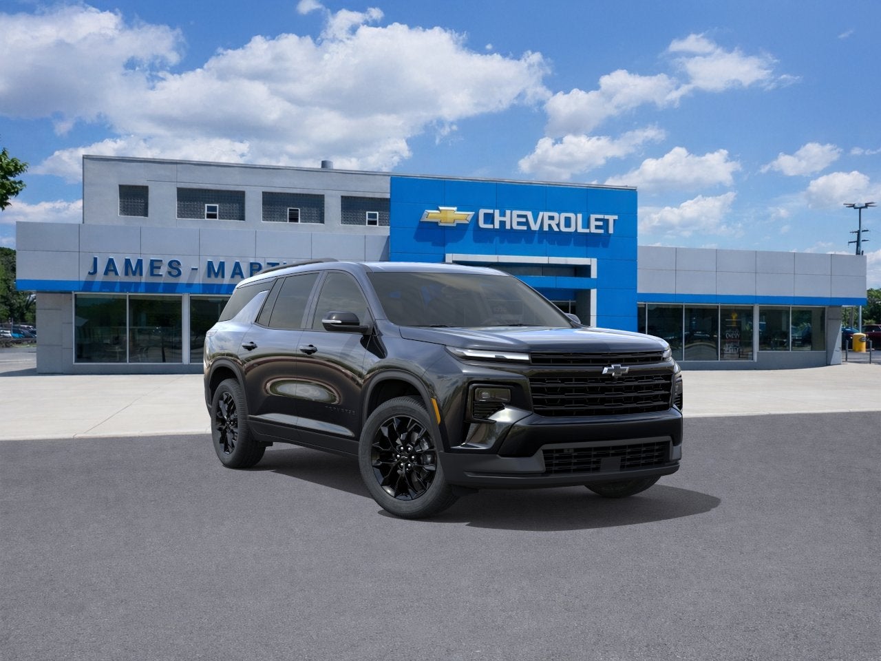 2026 Chevrolet Traverse LT in Mosaic Black Metallic — front three-quarter view