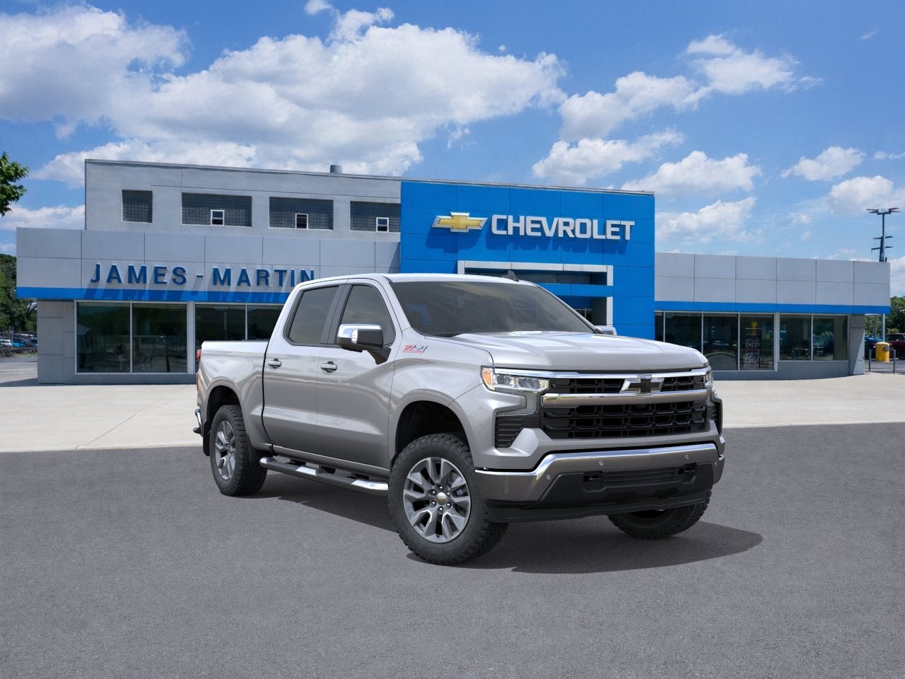 2026 Chevrolet Silverado 1500 LT in Sterling Gray Metallic — front three-quarter view