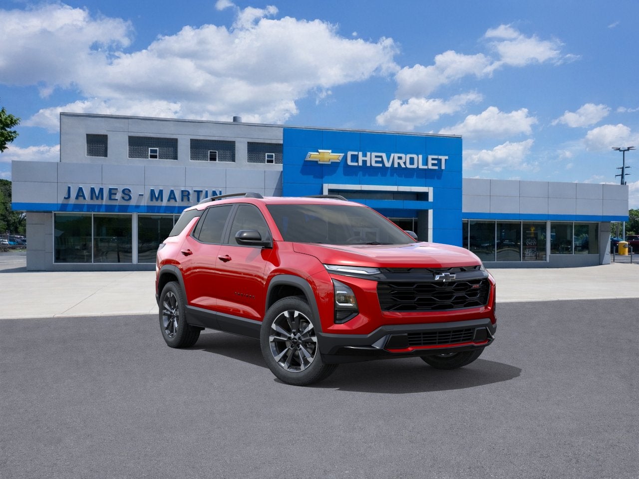 2026 Chevrolet Equinox RS in Radiant Red Tintcoat — front three-quarter view