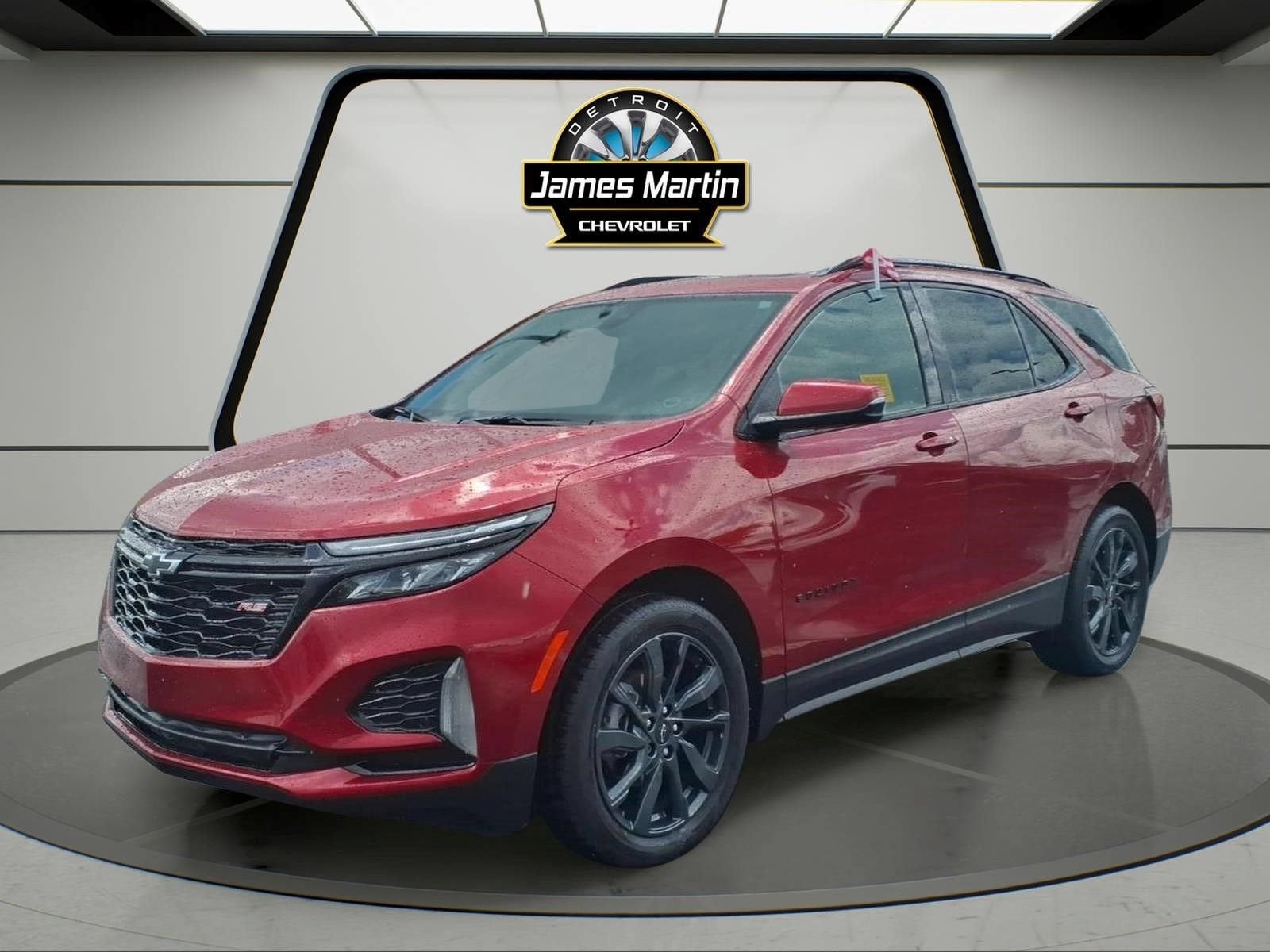 2024 Chevrolet Equinox RS in Radiant Red Tintcoat — front three-quarter view