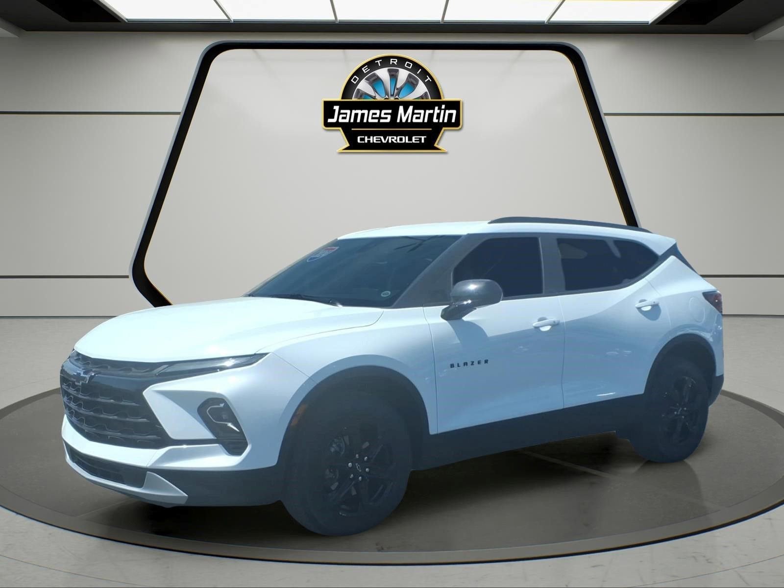 2024 Chevrolet Blazer 2LT in Summit White — front three-quarter view