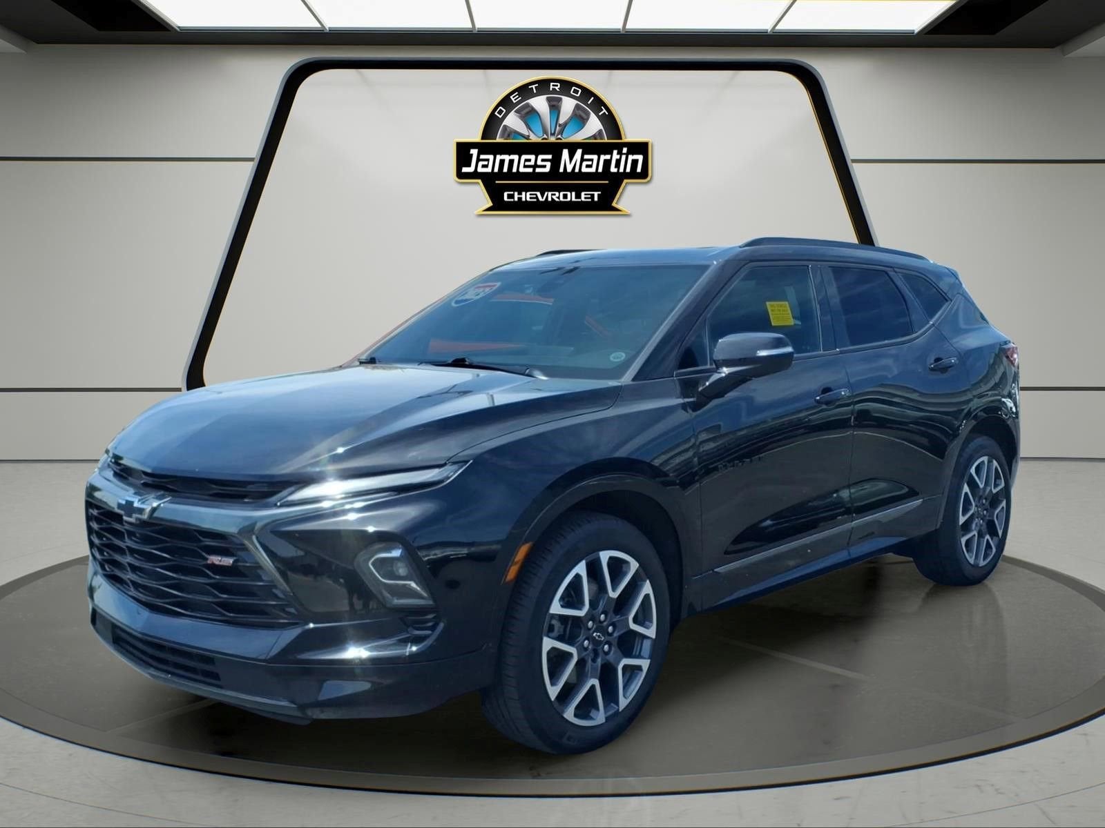 2023 Chevrolet Blazer RS in Black — front three-quarter view