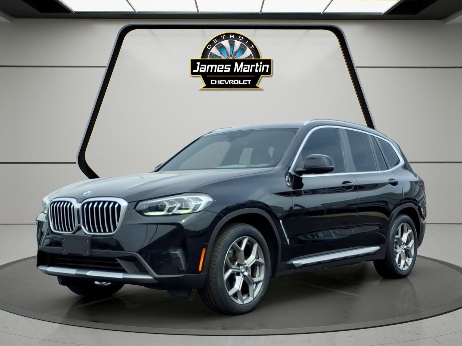 2022 BMW X3 xDrive30i in Black — front three-quarter view