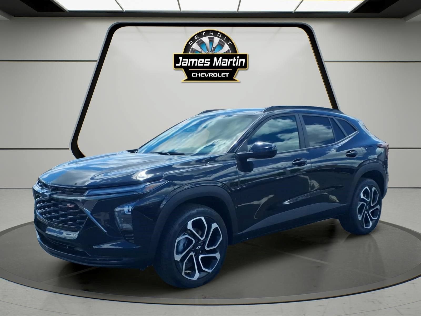 2025 Chevrolet Trax 2RS in Mosaic Black Metallic — front three-quarter view